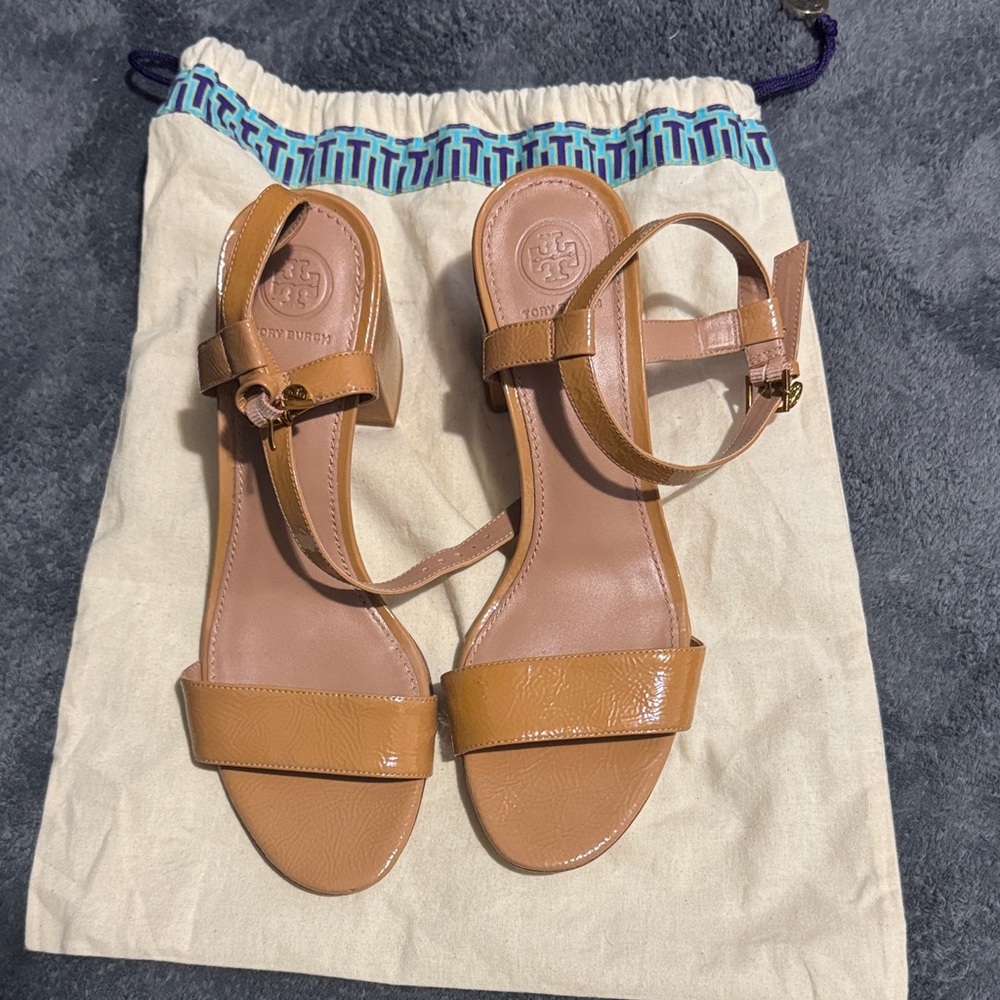 Tory Burch Brown Leather Sandals